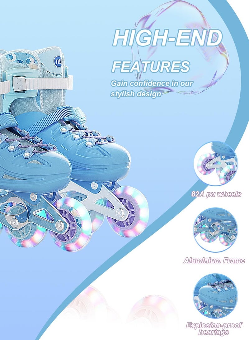 Children's Inline Skates Adjustable Inline Roller Skates with Luminous Wheels Suitable for Boys and Girls Beginners M 【30-36】 6-12 years old - Image 3